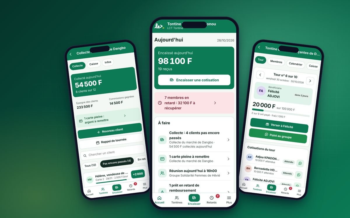 Écrans réels de LCT Tontine sur téléphone